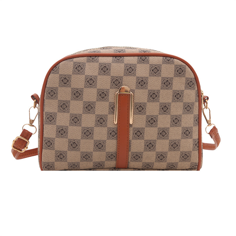 Mochila de moda vintage flores 2024, otoño y invierno nuevo mini bolso cuadrado simple, textura de estilo occidental, bolso de hombro.