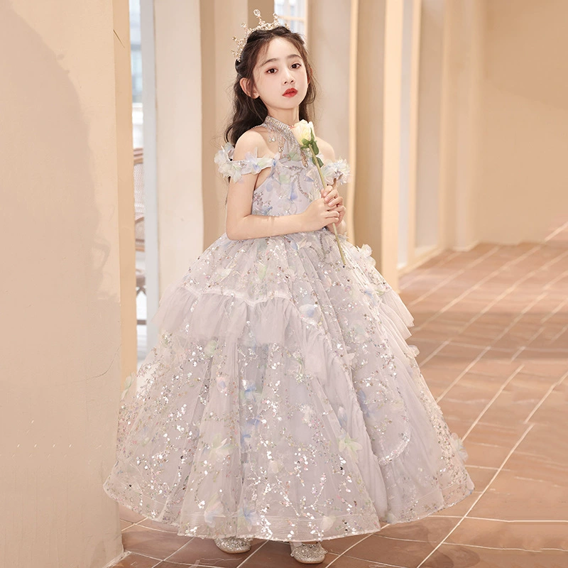 Dress, summer children's small princess costume, piano performance costume, suit, children's catwalk costume