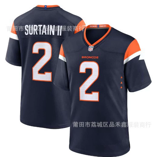 НФЛ Денвер Мустанг Denver Broncos Оливковый костюм № 2 Patrick Surtain II Джерси Мужской