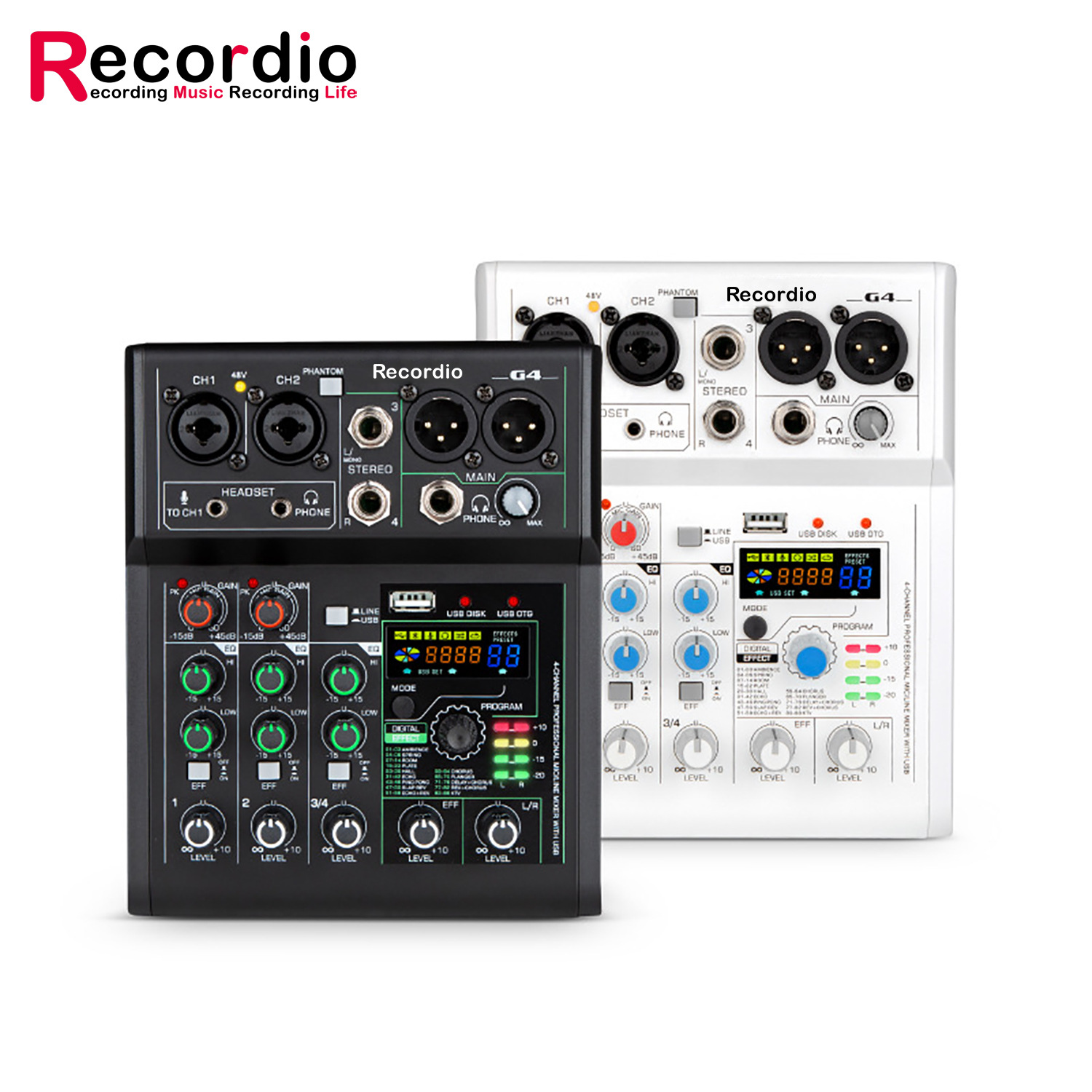 G4 声卡调音台手机直播专业调音台小型家用k歌录音演出88混响效果