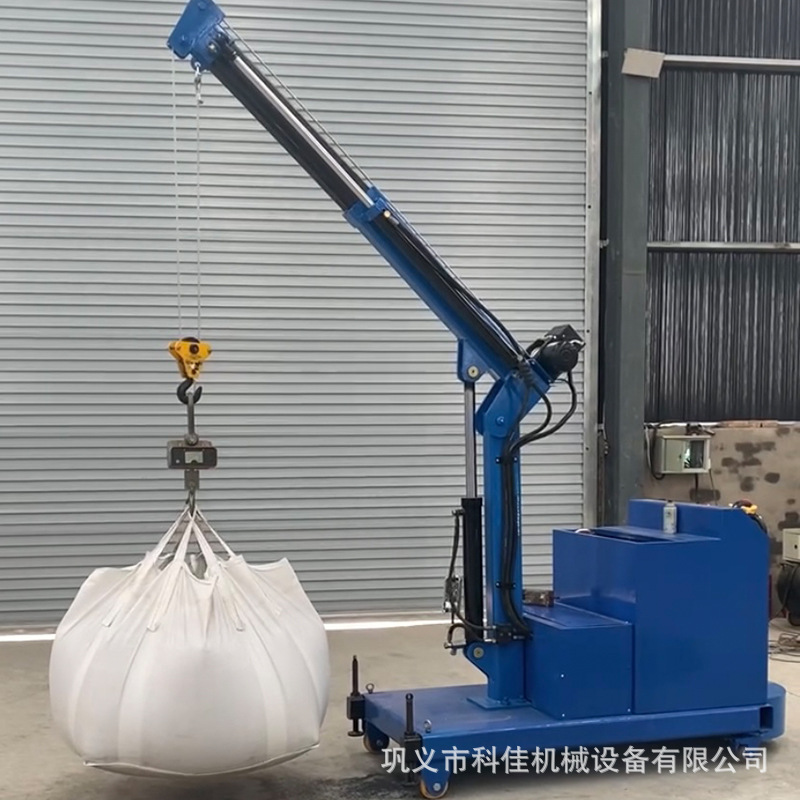 无尘车间电动移动起重机 小型无污染起吊设备 液压单臂折叠小吊机