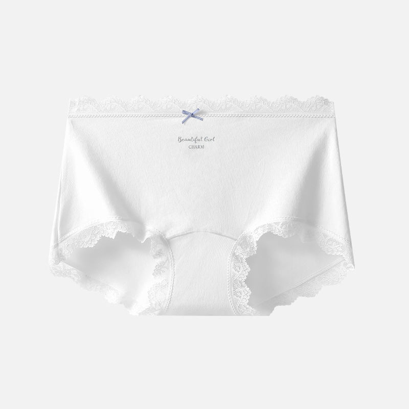 Calzoncillos de algodón sin costuras Matcha Girl, con encaje en la entrepierna, ultrafinos, transpirables, tallas grandes, venta al por mayor.