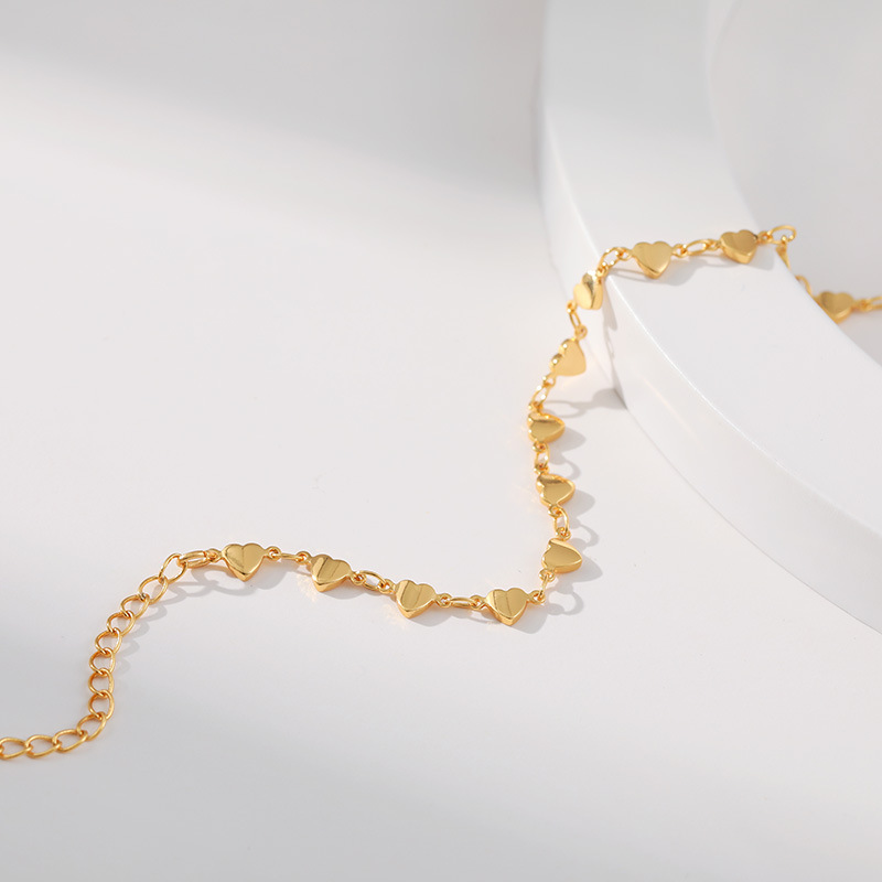 Retro Heart Shape Copper Plating Bracelets 1 Pair