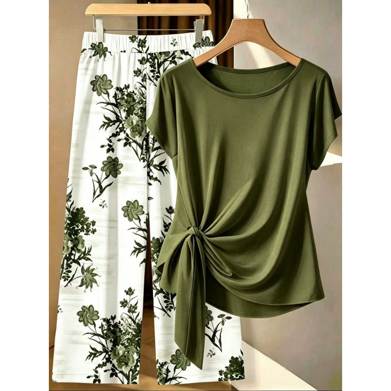 European and American Cross-Border Shein Summer New Products Foreign Trade Independent Site Aliexpress Fashion Casual Printed Irregular Commuter Set European and American Cross-Border Shein Summer New Products Foreign Trade Independent Site Aliexpress Fashion Casual Printed Irregular Commuter Set
