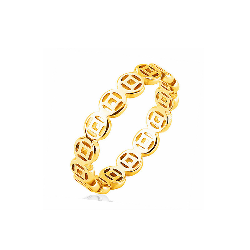 Anillos de moneda de cobre Qian Duoduo, gran cantidad en stock, venta al por mayor directamente de fábrica. Personalizados y con significado, traen buena fortuna y suerte, con un estilo de lujo ligero.
