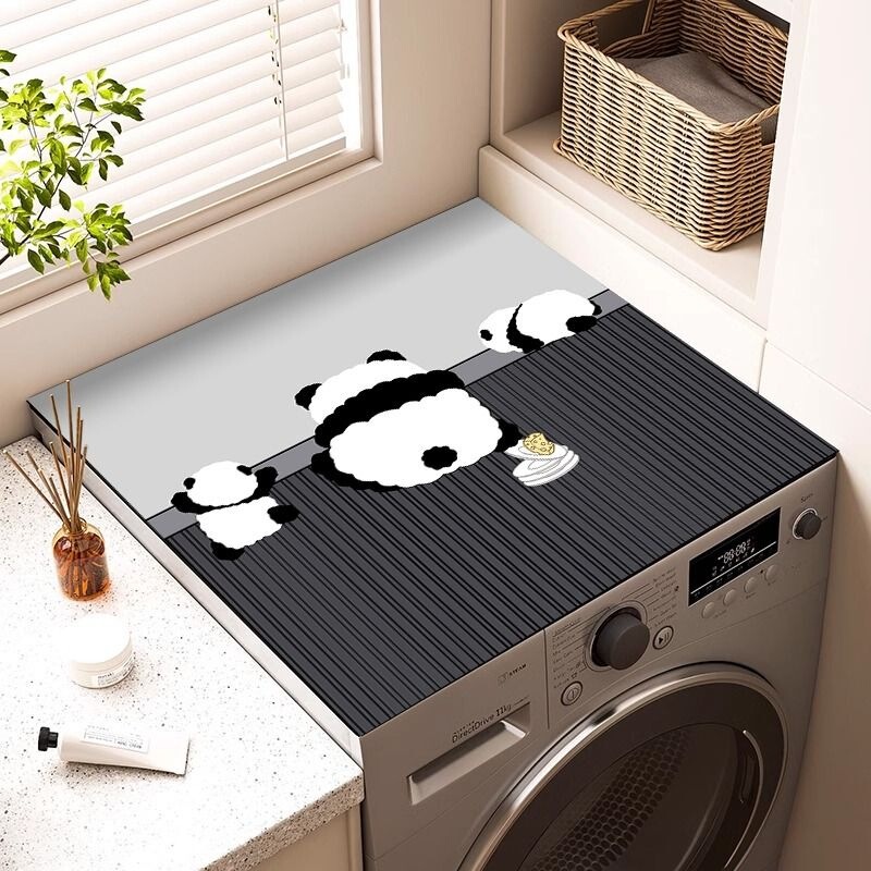 Drum washing machine dust cover diatom mud double door refrigerator cover cloth absorbent sunscreen disposable mat bedside table