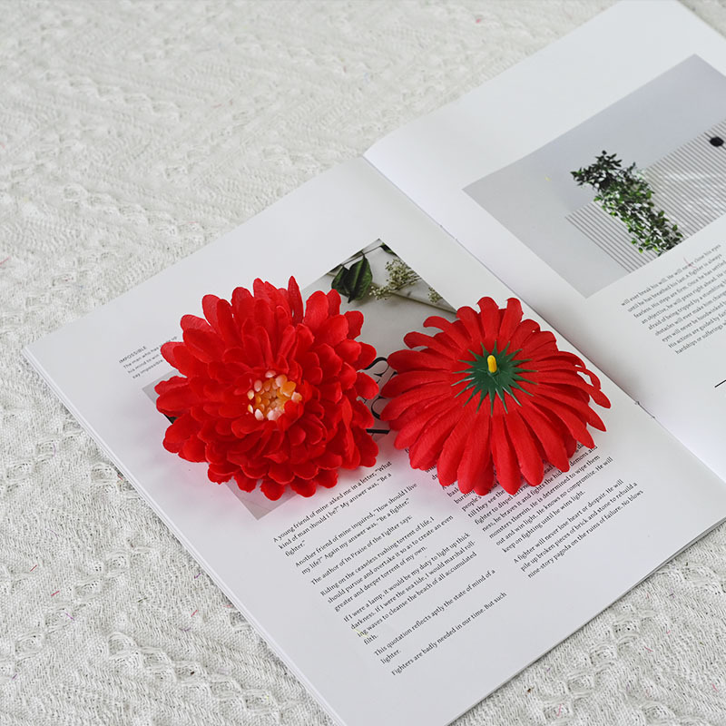仿真花菊花花朵批发鞋花帽花装饰花朵绢布冷艳菊花朵花环配花|undefined