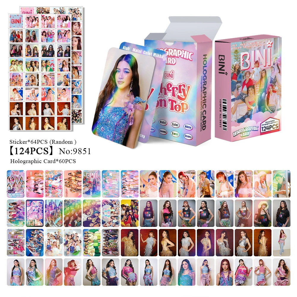 New Model Exclusively for Foreign Trade: 124 Holographic Cards, Total Chain Gidle Str Bptwice Celebrity Merchandise Lomo Small Cards