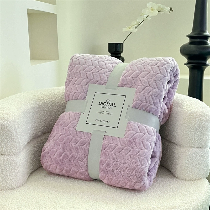 Одеяло Фланелевое одеяло Одиночное одеяло Вышитое одеяло колена Офисное Коралловое одеяло Маленькое одеяло