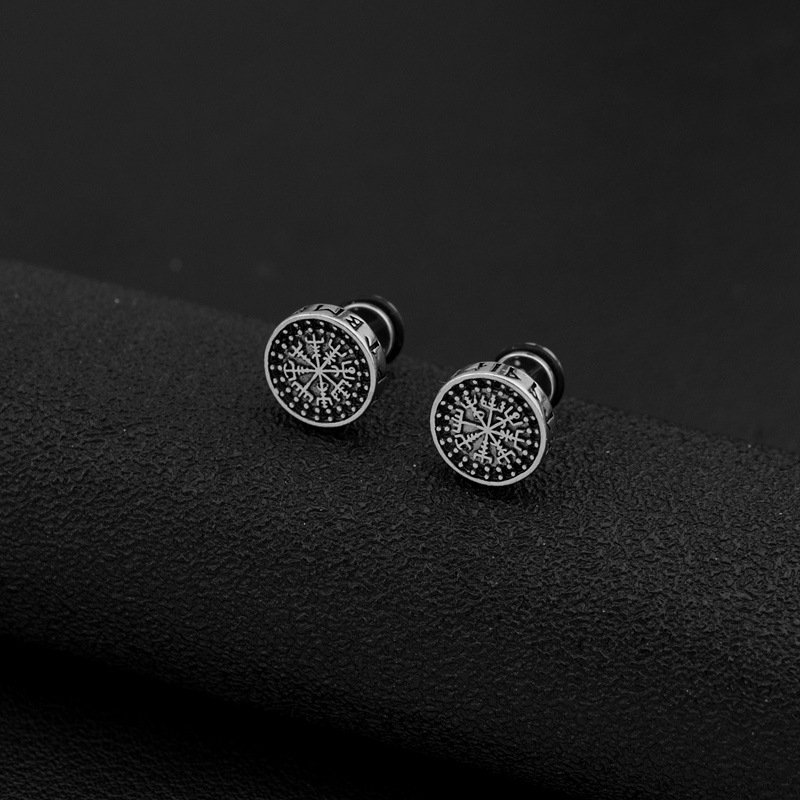 Minimalist Stainless Steel Stud Earrings For Men Punk Style_voghion.com