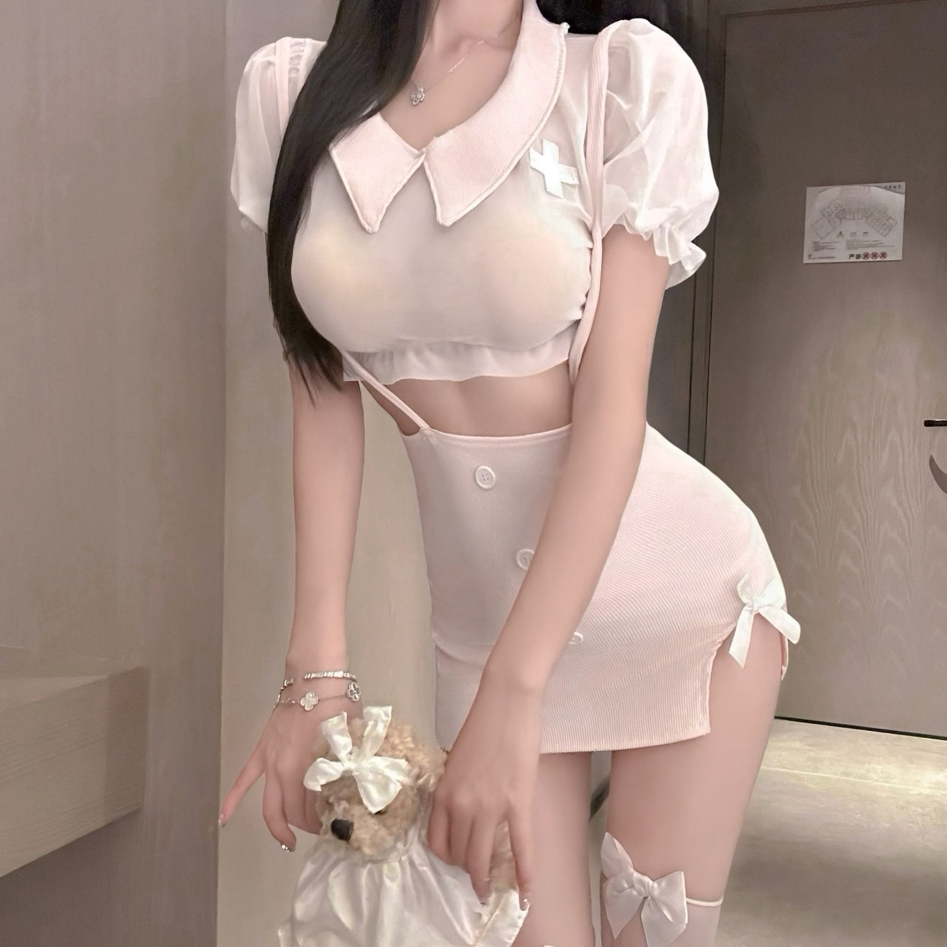 Sexy Suit Uniform Pure Lust Style Pure Lust Sexy Lingerie No Need to Take Off Temptation Maid Cute Secretary Ol Plays Nurse