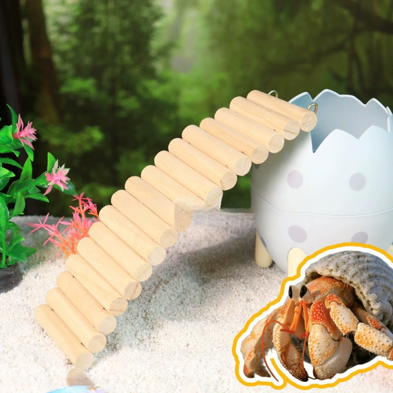 Миниатюрная лестница для ландшафтного дизайна террасы, игрушка для лазания в виде лестницы для краба-отшельника, декоративная платформа, арочный мост из ротанга, лестничные украшения