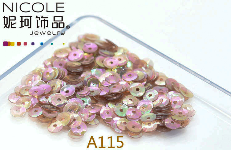 Austria importó lentejuelas 4mm cóncavo bordado francés Glitter Ropa Accesorios 10g Pack