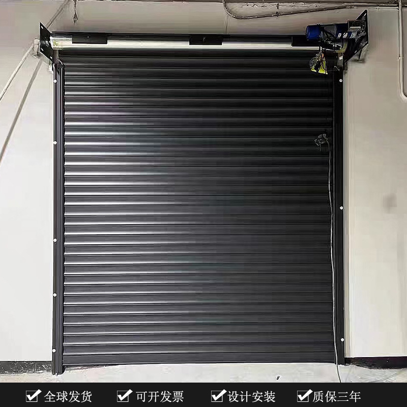 工場卸売二層アルミニウム合金ガレージローリングドア家庭用断熱盗難防止ローリングドア商業耐風電動ドア|undefined