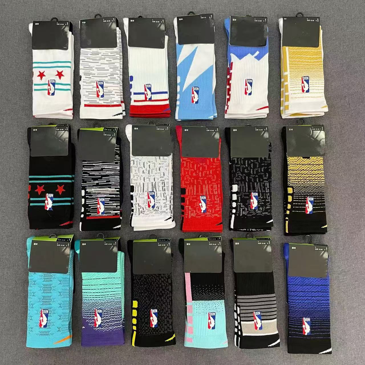 18 Nba Team Training Socks Towel Bottom Non-Slip Thickeneded Elite Basketball Socks Long American Sports Socks for Men