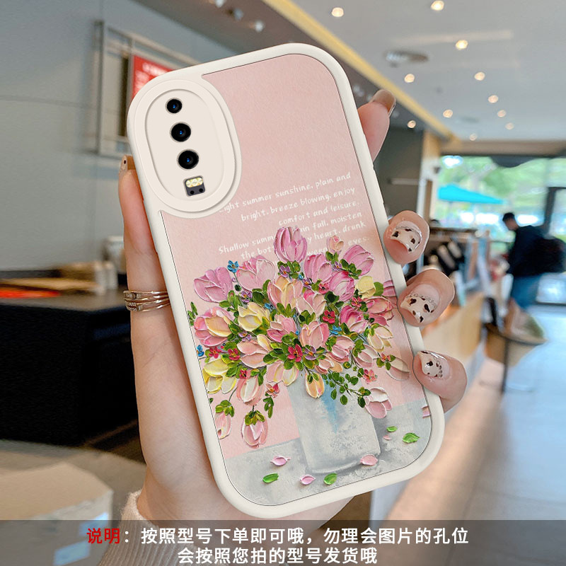 Little fat girl-white pink flower language]