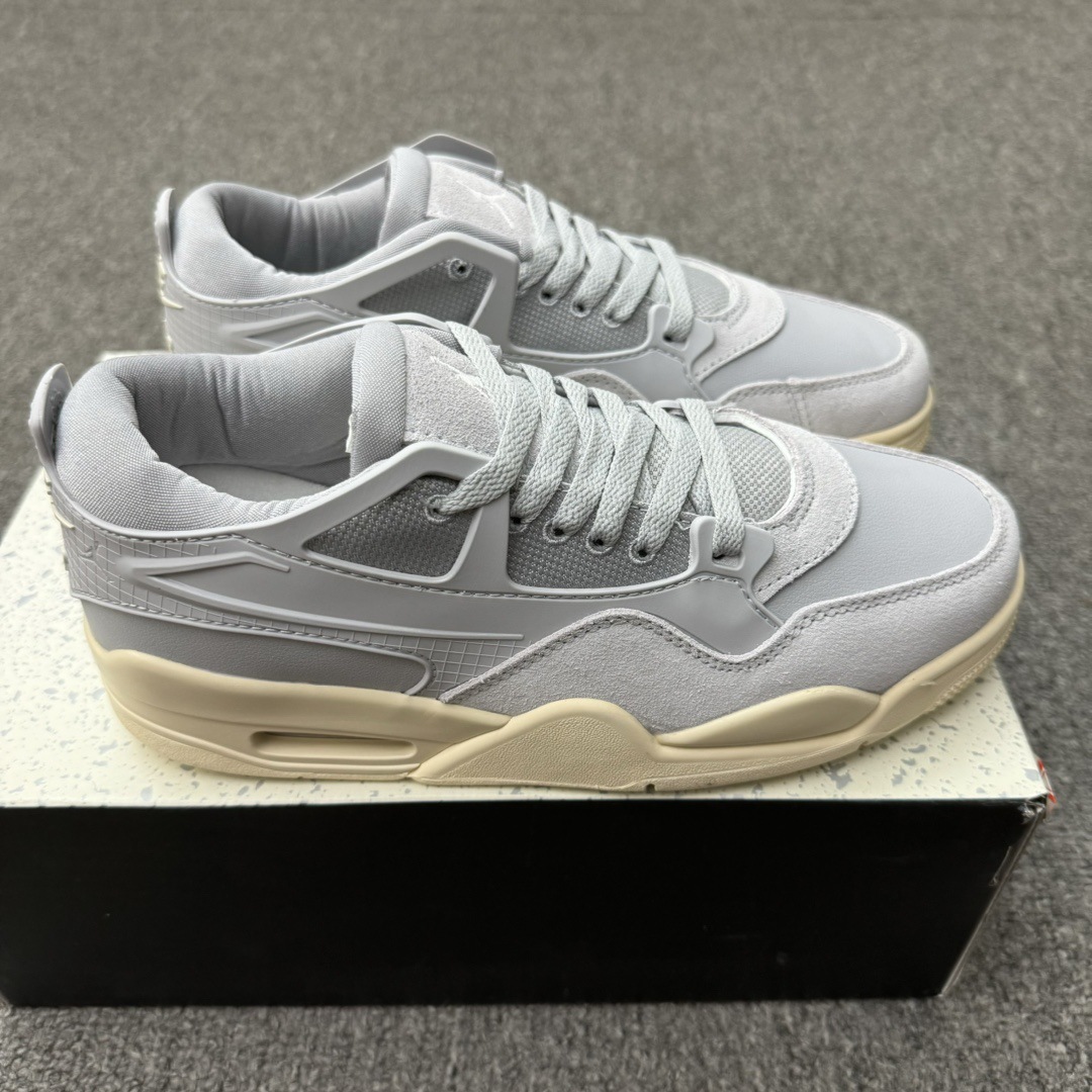 Putian estilo caliente aj4 RM marca compartida baja suela gruesa negra y amarilla aumento hombres y mujeres retro campus pareja zapatos deportivos comercio exterior