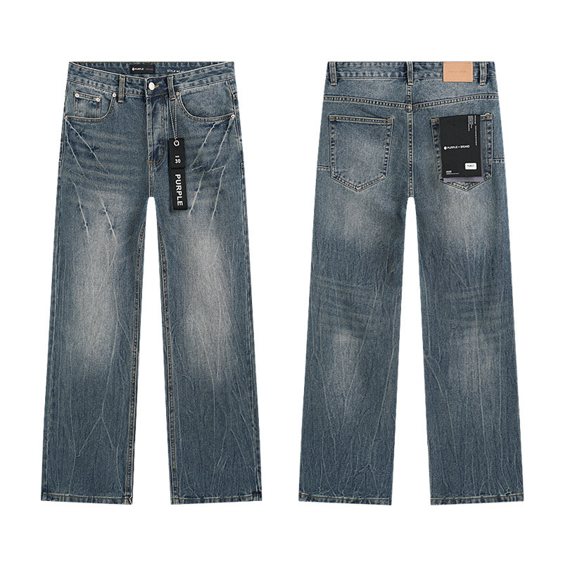 Europa y los Estados Unidos SS versión correcta de la marca púrpura, jeans de lavado en agua para hombres y mujeres, fábrica de Guangzhou en stock