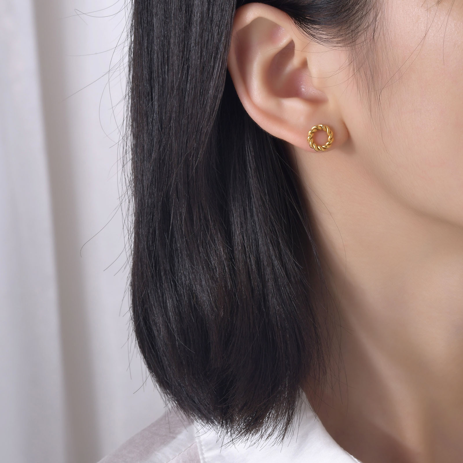 Fashion Geometric Stainless Steel Plating Ear Studs 1 Pair