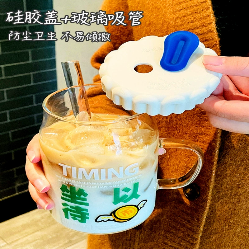 Capacious tea cup, high quality coffee glass for students