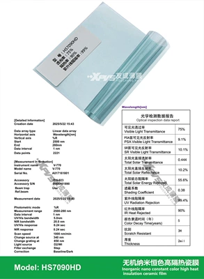 Automotive Film — High-Insulation Ceramic Film Solar Film - 15230m-hs7090hd-hs-series