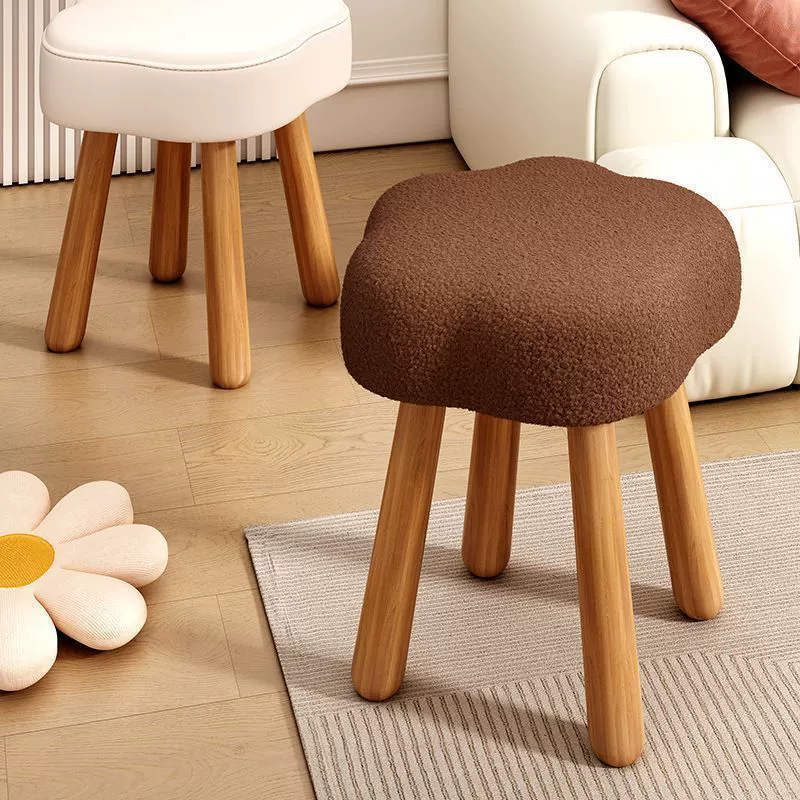 Крем для макияжа, туалетный столик, домашний табурет для девочек, спальня, стул-облако, простой маникюрный табурет из цельного дерева, высококачественный табурет