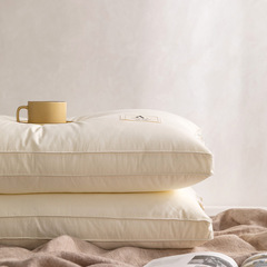 Pure Color Thickening Maternity Level Pillow Bedding Cervical Support Cotton Pillow Core Japanese Hotel Pillow Core Cotton Dormitory