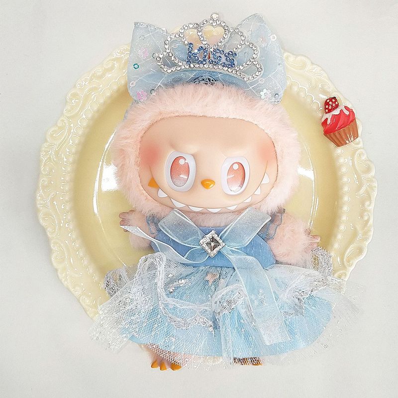 17cmlabubu ベビー服 Labubu 3.0 ベビー服第一世代と第二世代座りパーティーブラインドボックス交換スカートセット|undefined