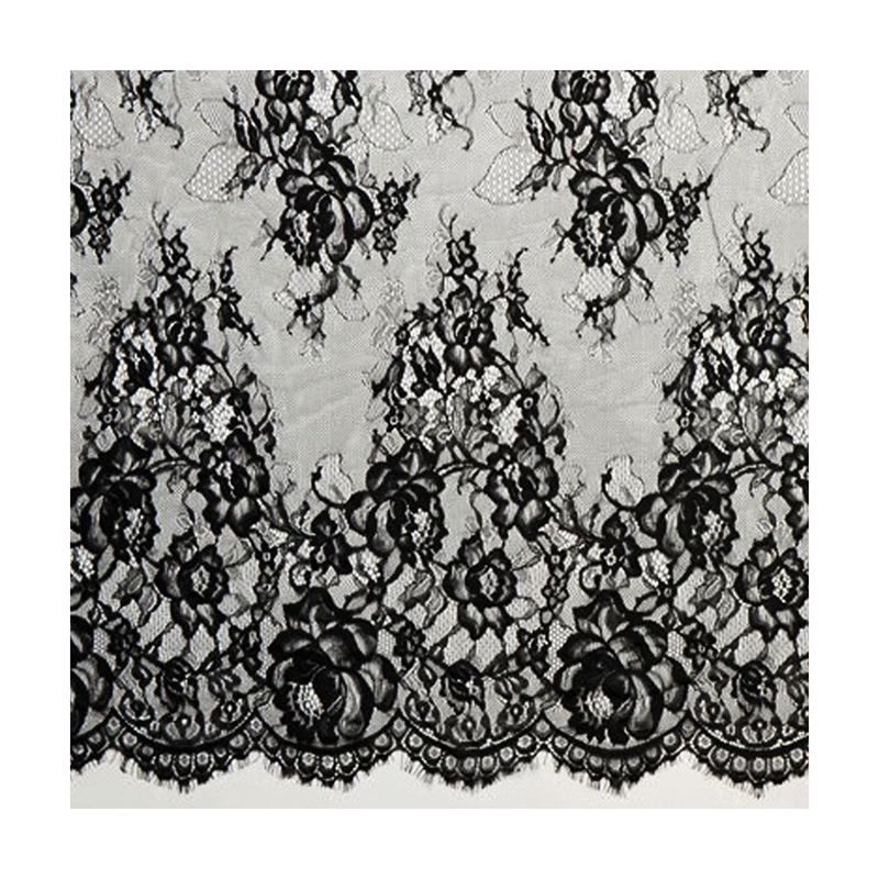 Lace Fabric (Fashion Lace) Floral Eyelash Lace, White, 150 / 300 cm Width