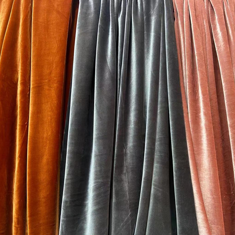 Tela de ropa de terciopelo dorado de terciopelo coreano tela de traje de camisa de vestir de terciopelo no invertido de terciopelo liso