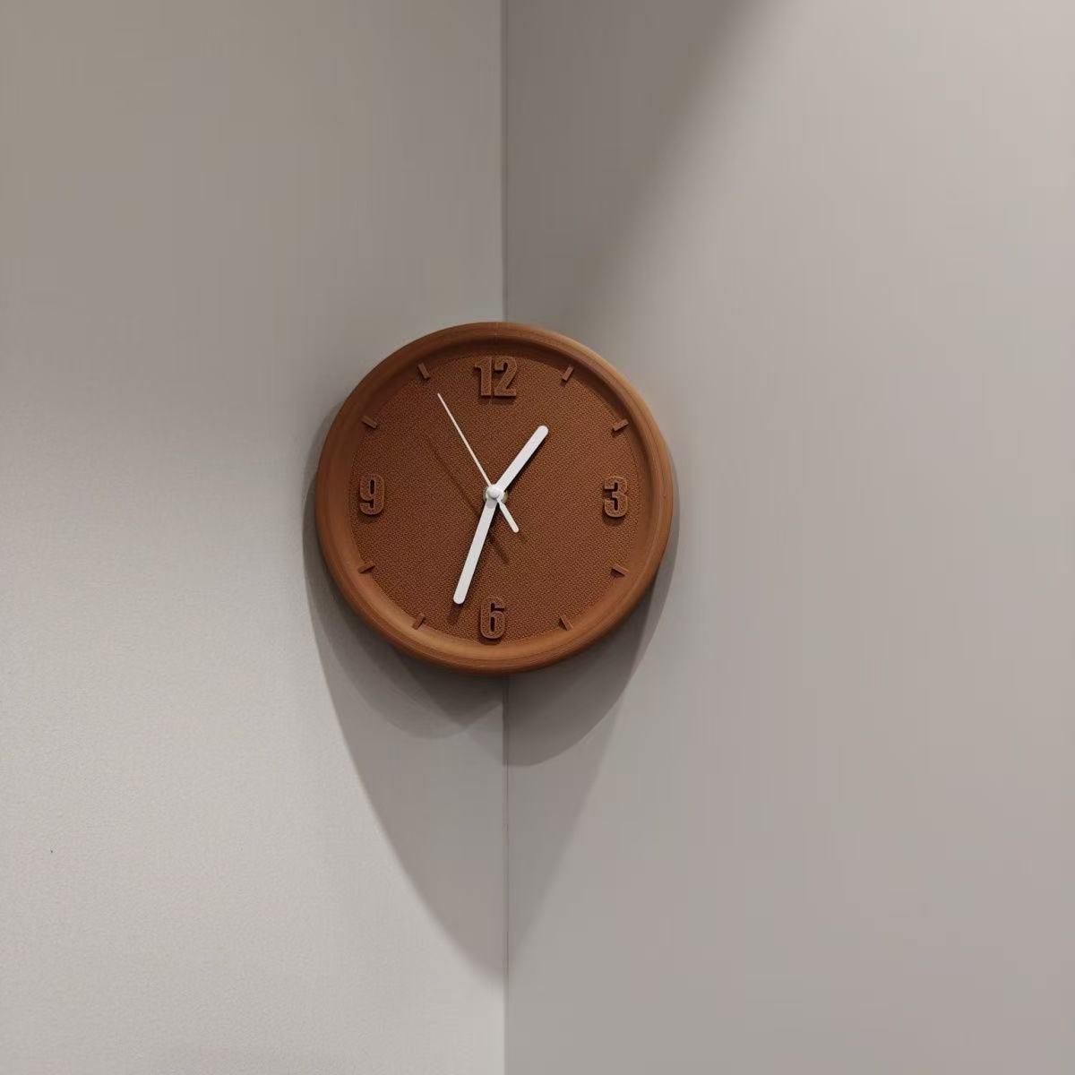 No-Drill Interior Corner Wall Clock for Living Room, Minimalist and Silent, with a Sense of Technology and Art, Covering Holes