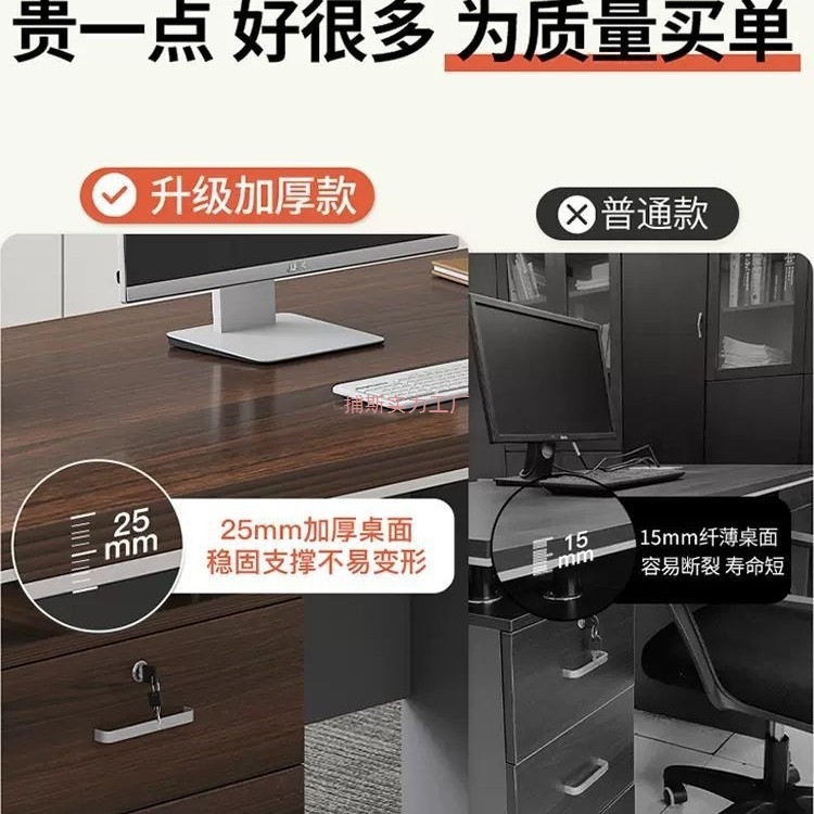 办公桌老板桌办公室桌椅组合简约现代员工位单双人电脑桌家用桌子|undefined
