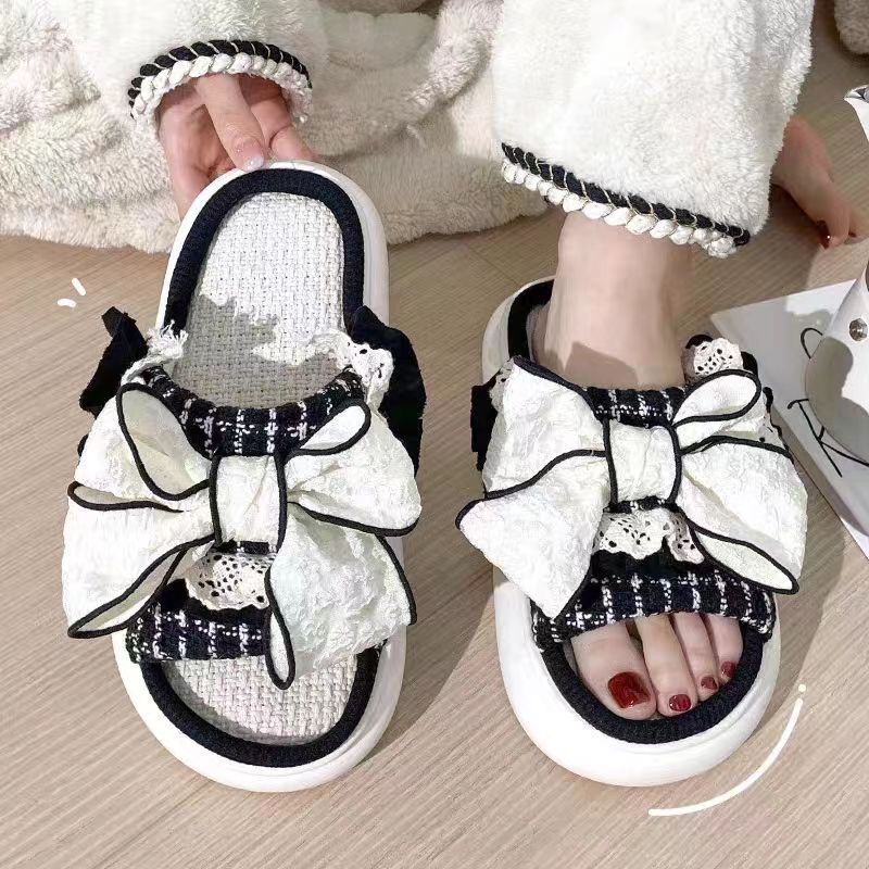 CL 뉴 사계절 슬리퍼 - 화이트 플라워