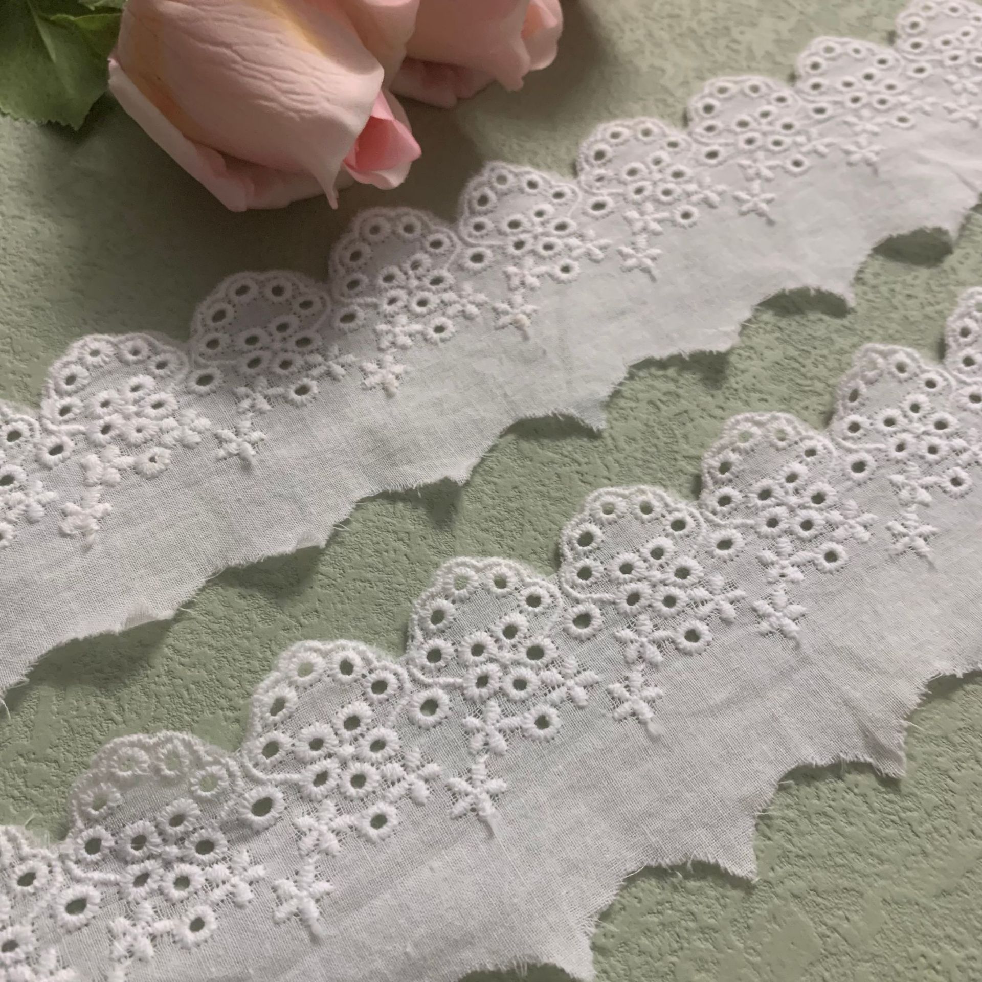 源头厂家全棉线童装刺绣花边 女装服装辅料 洛丽塔配饰蕾丝花边