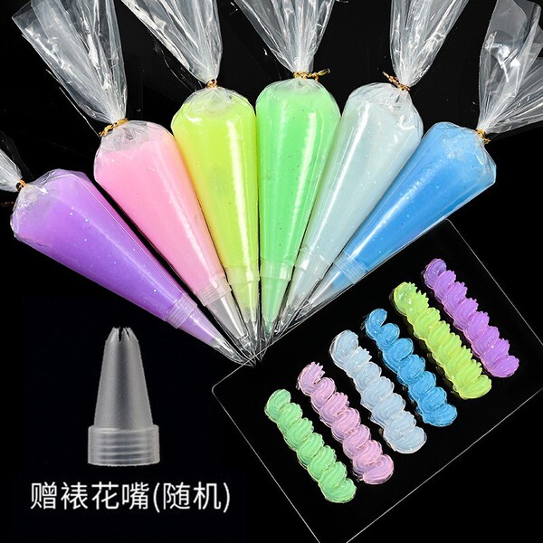 transparent cream bag handmade