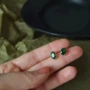椭圆镶嵌气质宫廷风耳钉