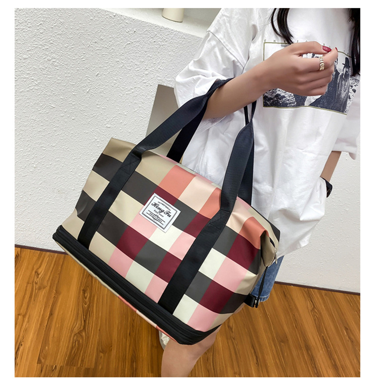 Wholesale Travel Bag Women's Fashion Shoulder Large Capacity Business Trip Short Distance Luggage Bag Gym Bag Portable Pending Storage Bag display picture 23