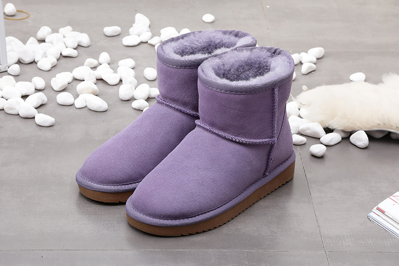 Women's short boots Flat cotton boots with lint all go with student cotton shoes_voghion.com