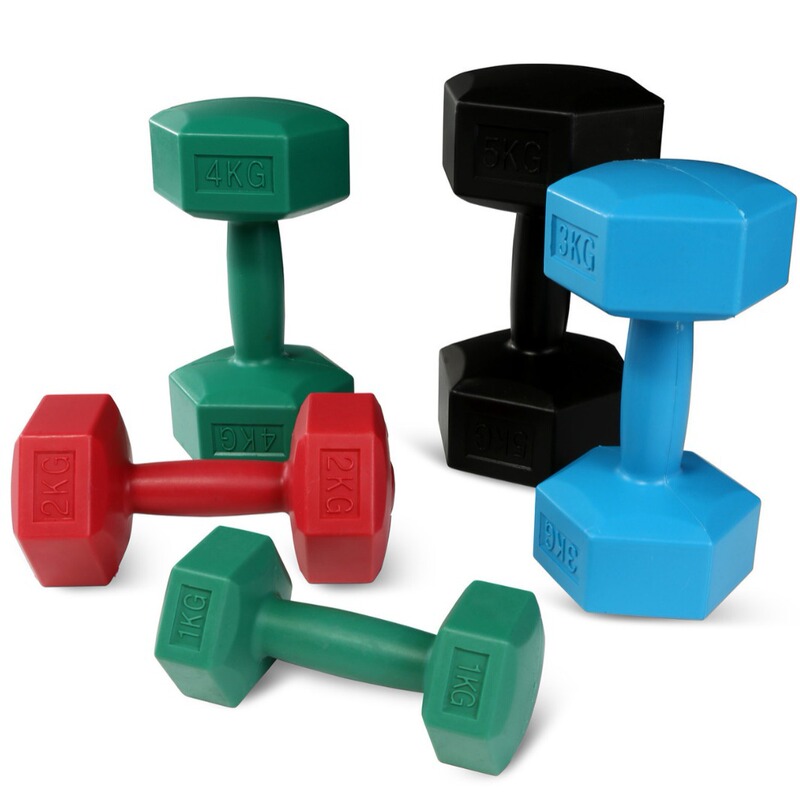 Direct Sales from the Blow-Molded Dumbbell Factory: Plastic-Coated Small Cement Iron Sand Dumbbells for Women, Suitable for Home Exercise, Yoga, and Weight Loss