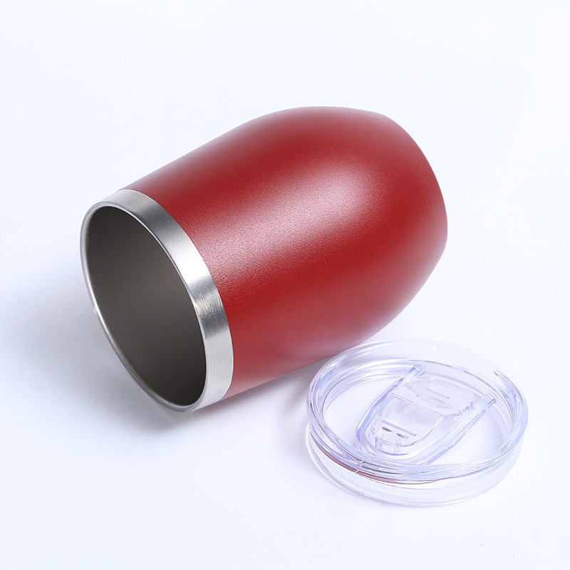 Transfronterizo 12oz de acero inoxidable huevo taza de vino tinto vacío doble taza de aislamiento térmico aislamiento frío taza de aislamiento en forma de U al por mayor