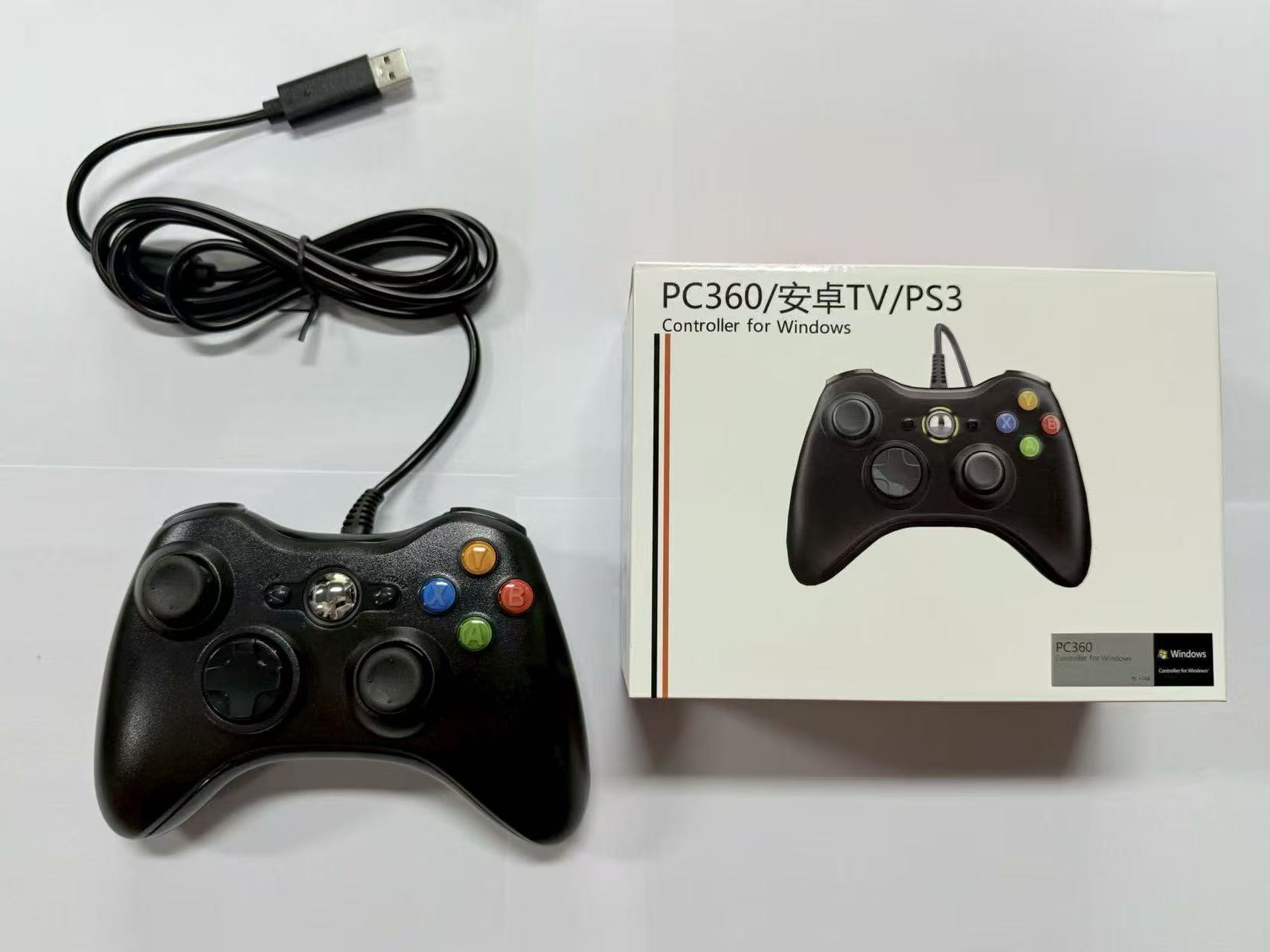 Venta directa de fábrica XBOX360 Gamepad computadora con cable Steam multifunción sin accionamiento Vibración Gamepad