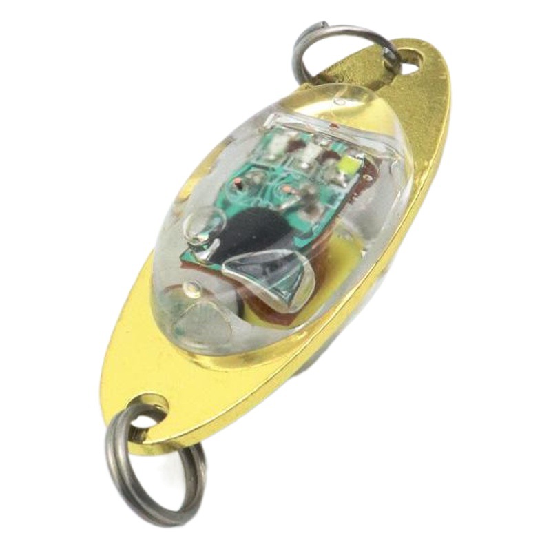 5cm LED luya lentejuelas botón batería señuelo luz LED electrónica luminosa luya cebo subacuático colección de peces