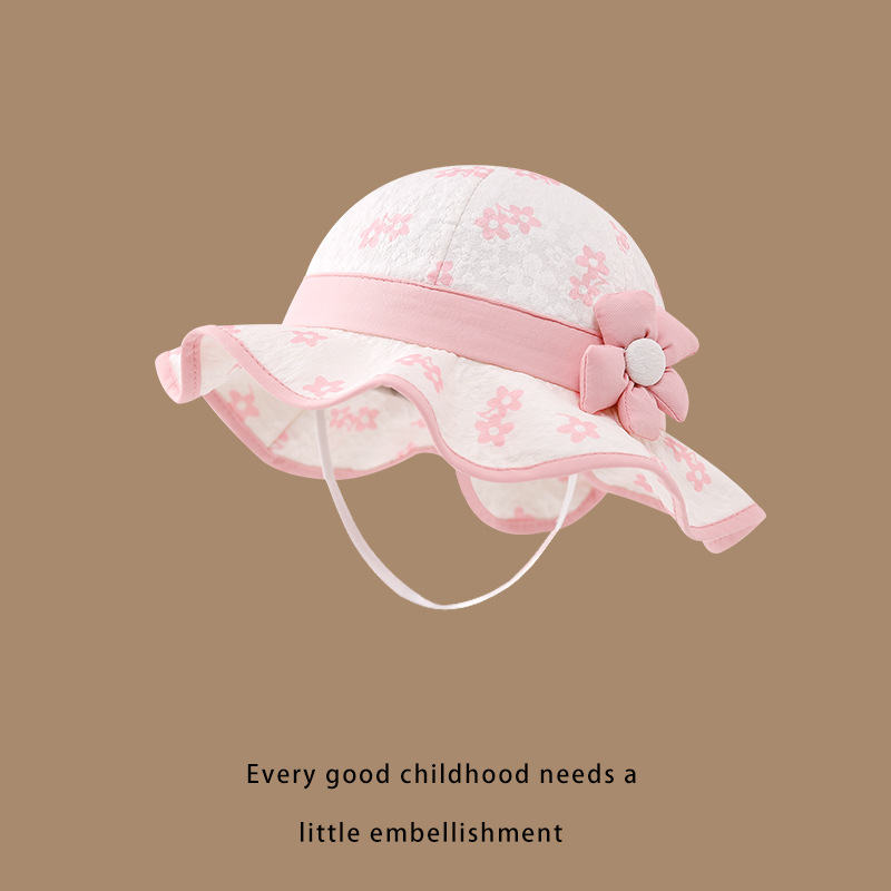 Sombrero de bebé primavera y otoño bebé princesa gorro de pescador lindo super lindo gorro de verano de niñas gorro de algodón sombrero sombrero de sol