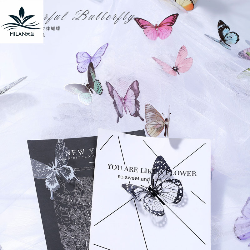 Qixi día de san valentín simulación de PVC tridimensional mariposa ramo accesorios decoración caja de regalo accesorios de decoración DIY materiales de joyería