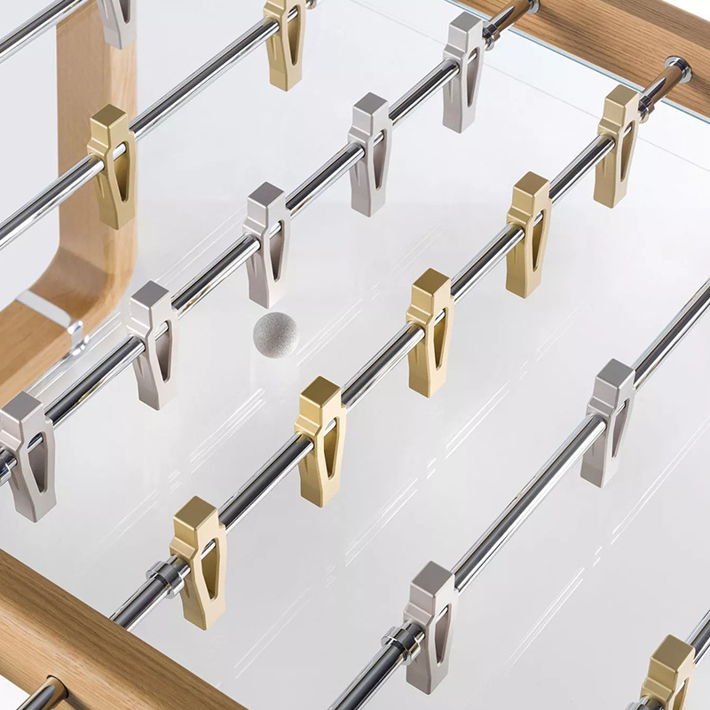 Juego de mesa de fútbol de mesa italiana Mesa de batalla doble de ocho tiros para adultos Mesa de fútbol de mesa de vidrio interior de entretenimiento
