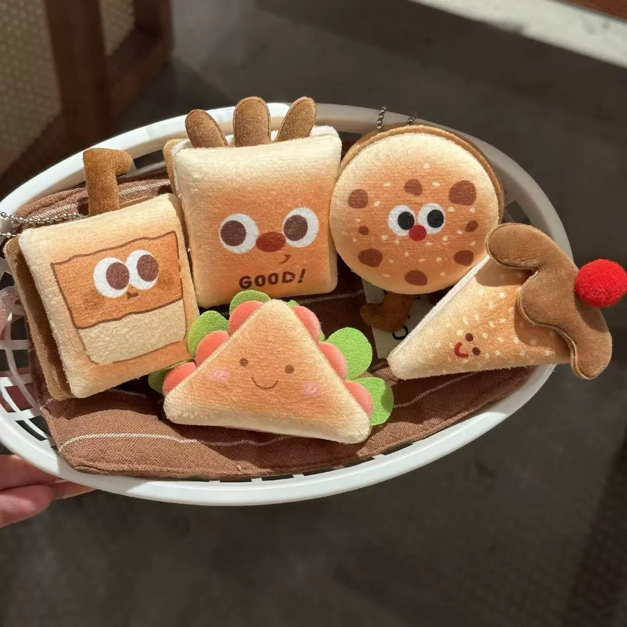 Милый молочный чай, игровая еда, детская мультяшная подвеска, забавный брелок для учащихся начальной школы, хлеб