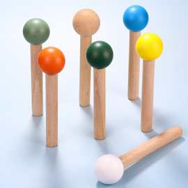 实木洞洞板配件火柴棍圆球火柴棒彩色圆棍挂件木质挂钩圆孔木棍