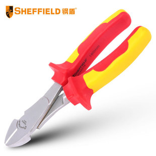 Steel Shield S 046015 Two-color Insulated Diagonal Pliers Diagonal Cutters Electrician Diagonal Nose Pliers Offset Pliers 6 Inches
