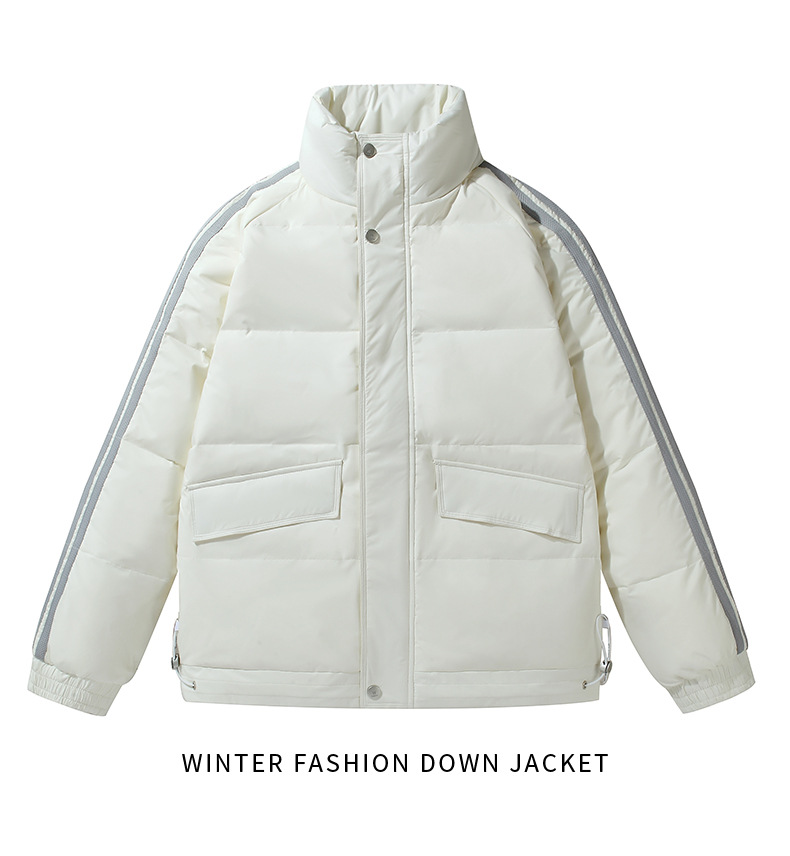 Men's Thick Warm Padded Jacket Stand Collar Casual Winter Coat_voghion.com