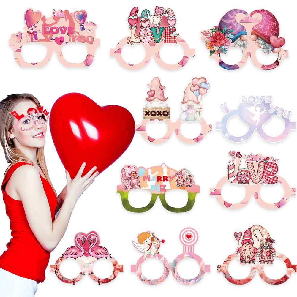 2026 nuevo día de San Valentín gafas de papel fiesta decoración regalo de día de San Valentín amor gafas Cupid